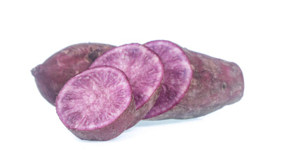 Obraz premium sweet potatoes isolated on white background