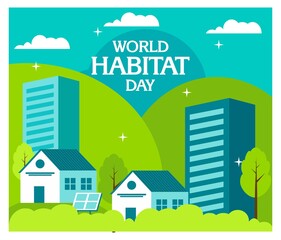 Flat design of World Habibat Day background