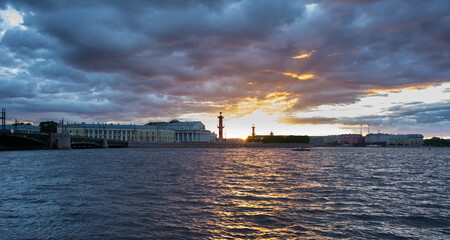 Spit of Vasilievsky Island in Saint Petersburg.
