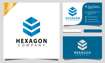 Fototapeta na wymiar Hexagon colorful logo design inspiraton, business card