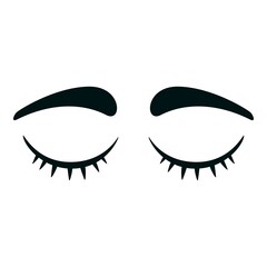 Eyelashes icon. Cartoon of eyelashes vector icon for web design isolated on white background