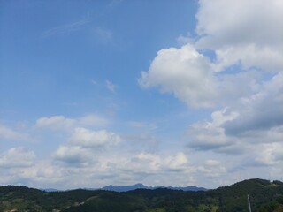 blue sky and clouds