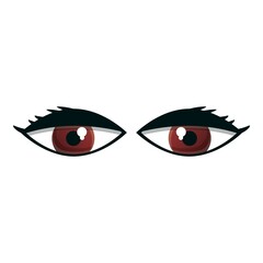 Makeup eyes icon. Cartoon of makeup eyes vector icon for web design isolated on white background