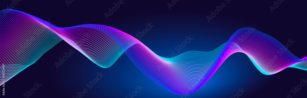 Poster music abstract background. equalizer for music. abstract digital wave of particles. vector illustrat