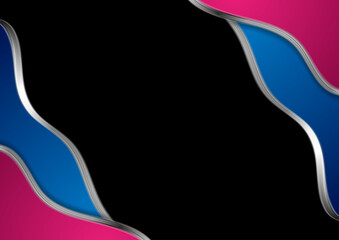 Abstract corporate metallic waves vector background