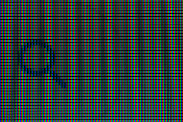 red green and blue pixels on the monitor matrix close up