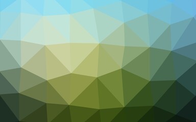 Fototapeta premium Dark Blue, Green vector polygonal template.