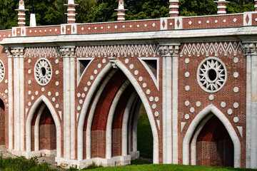 Tsaritsyno museum-reserve. Big bridge over the ravine
