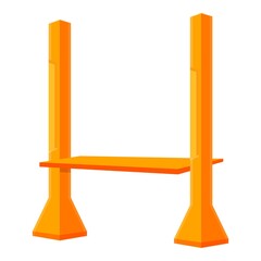 Garage car lift icon. Cartoon of garage car lift vector icon for web design isolated on white background