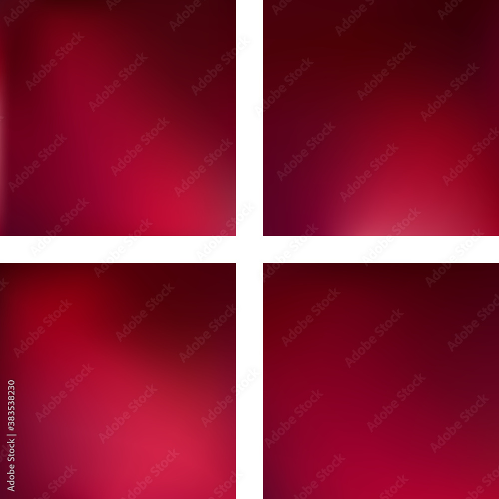 Poster set with red abstract blurred backgrounds. vector illustration. modern geometrical backdrop. abstrac