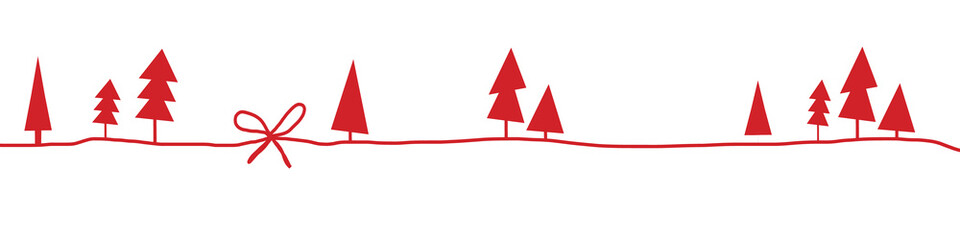 Schleife Tannenbaum Christbaum Band Banner Skizze Zeichnung Rot