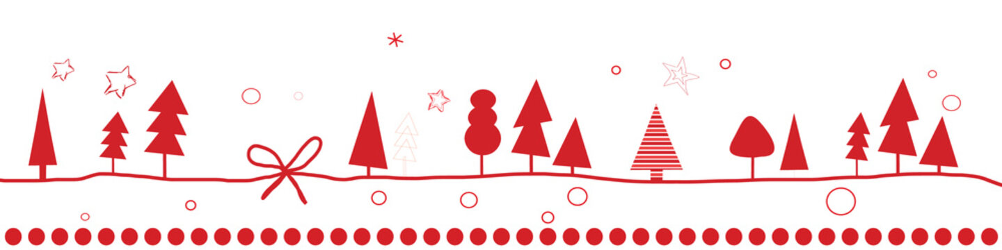 Banner Schleife Weihnachten Band Banner Rot Tannenbaum Christbaum