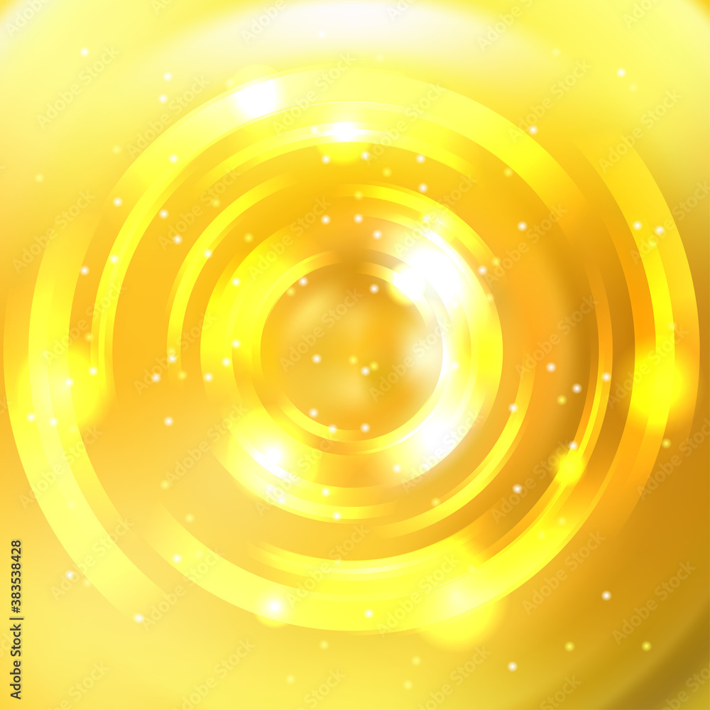 Poster abstract yellow background with luminous swirling backdrop. shiny swirl background. intersection cur