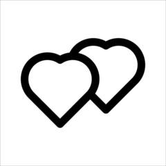 Romantic Heart Icon vector flat design