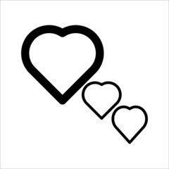 Romantic Heart Icon vector flat design