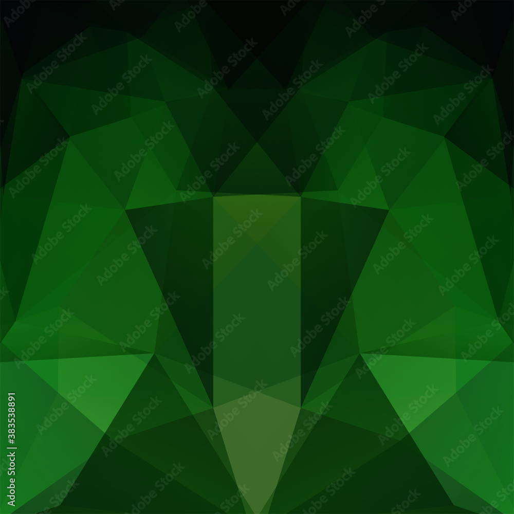 Poster geometric pattern, polygon triangles vector background in green  tones. illustration pattern