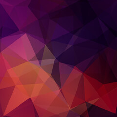 Abstract mosaic background. Triangle geometric background. Design elements. Vector illustration. Brown, purple colors.