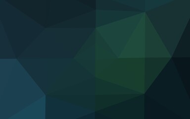 Dark Green vector abstract mosaic backdrop.