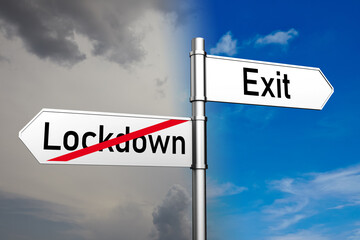 Exit instead of lockdown in the case of coronavirus and Covid-19 pandemic