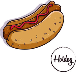 hot dog illustration