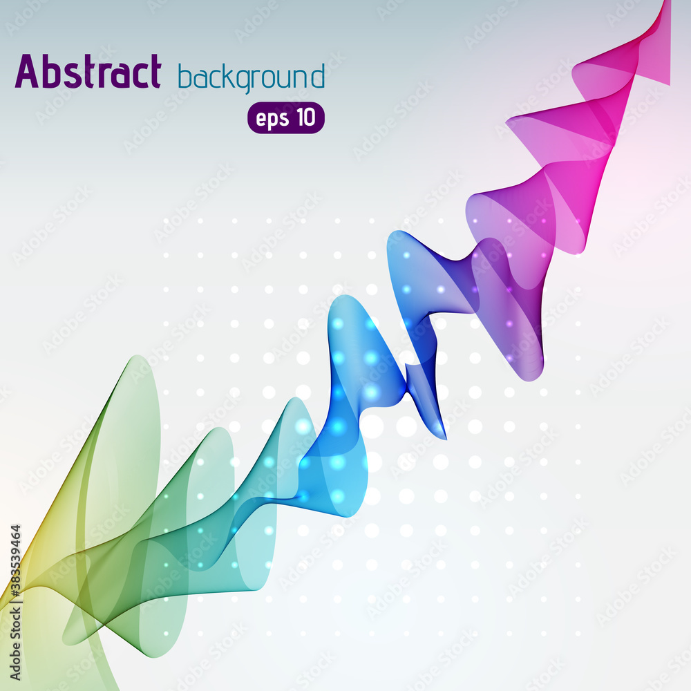 Poster abstract multicolored lines on light background. vector illustration. technology background with str