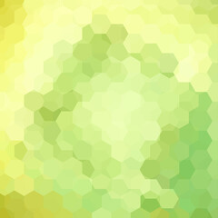 Fototapeta na wymiar Vector background with pastel green hexagons. Can be used in cover design, book design, website background. Vector illustration