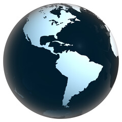 地球の3Dイラストレーション（アメリカ大陸）