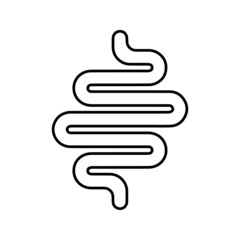 Gut constipation icon design,Intestines icon, symbol of digestion system flat style vector illustration