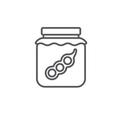 Peas jar vector icon symbol isolated on white background