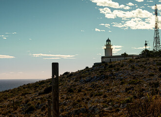 San Antonio lighthouse, in the natural park of Montgó, in alicante (Spain)