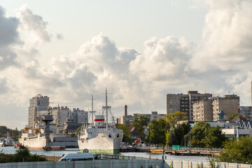 Fototapeta na wymiar Sea vessels standing in the port.