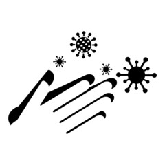 Rub the tips of your fingers 1 of 7 Steps To Wash Your Hands Properly,Corona virus 2019,the most transmission of virus or bacterai from hand touch concept