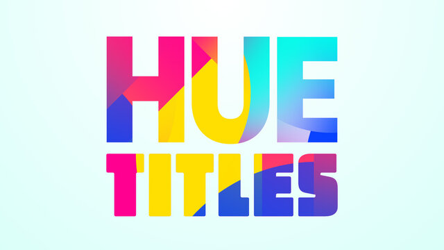 Hue Multicolor Graphics Titles