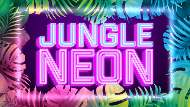 Jungle Neon Glowing Lights Sign Titles