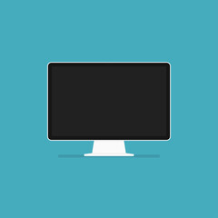 Computer display. Screen computer monitor.Monitor vector icon. Flat graphic design. Stock vector.