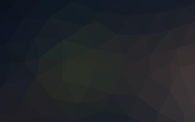 Dark Black vector triangle mosaic texture.