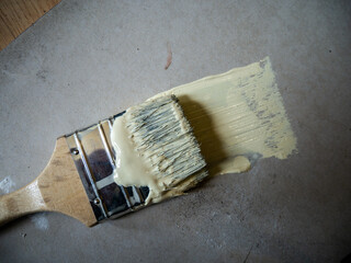 Paint brush on the floor
