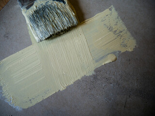 Paint brush on the floor
