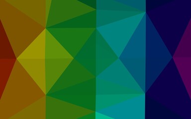 Light Multicolor, Rainbow vector triangle mosaic cover.