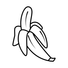banana fruit pop art comic style, line icon