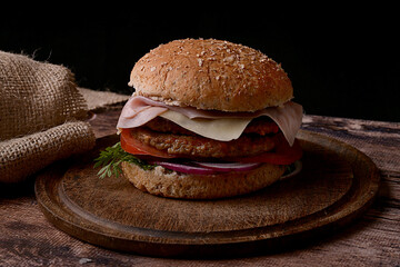 Burguer jamon y  queso 