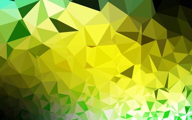 Light Green, Yellow vector triangle mosaic texture.
