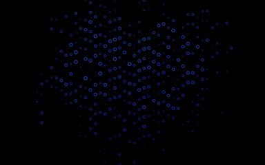 Dark BLUE vector pattern with spheres.