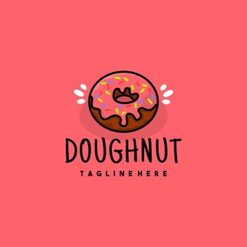 Creative doughnut icon logo illustration