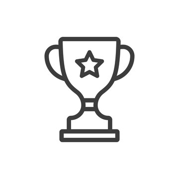 trophy line icon vector images
