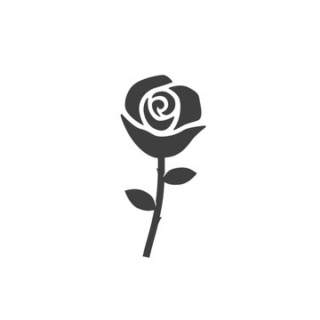 rose icon vector images on white background