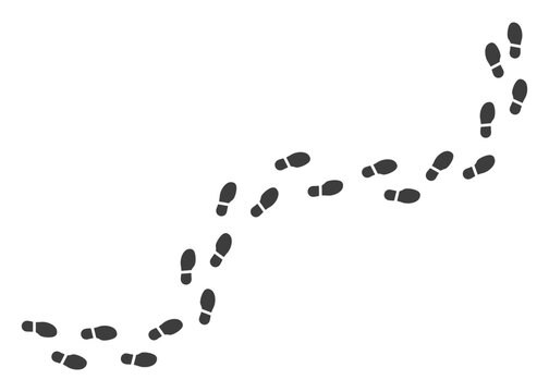 footprint path vector images