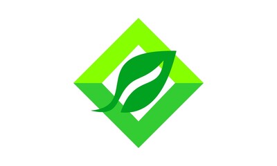 green leaf logo vector