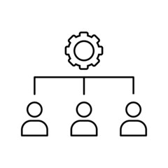 Teamwork management icon. business elements icon on white background. vector illustration on white background