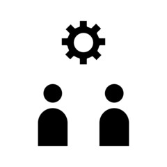 Teamwork management icon. business elements icon on white background. vector illustration on white background